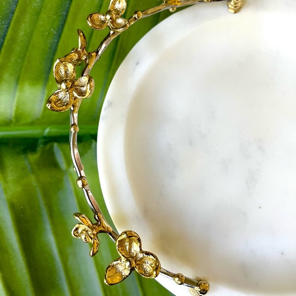 Only 1 left in stock ! Michael Aram bittersweet trinket tray marble gold - Picture 9 of 12